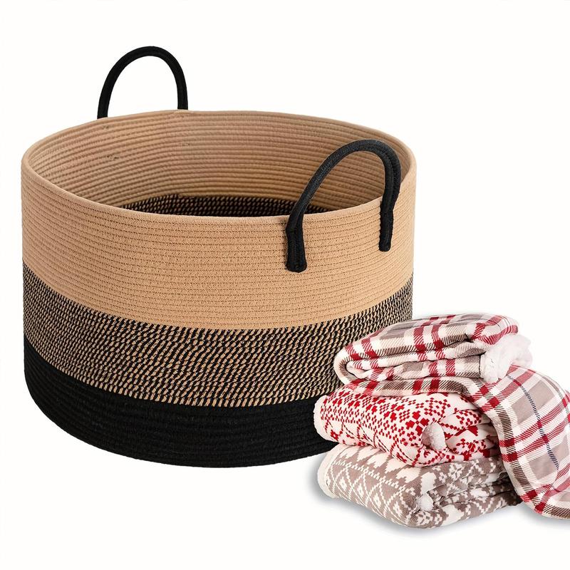 Large Capacity Clothes Basket with Handle, Summer Foldable Laundry Basket, Bathroom Accessories, Storage Basket for Home Laundry Room, Bedroom, Living Room 4