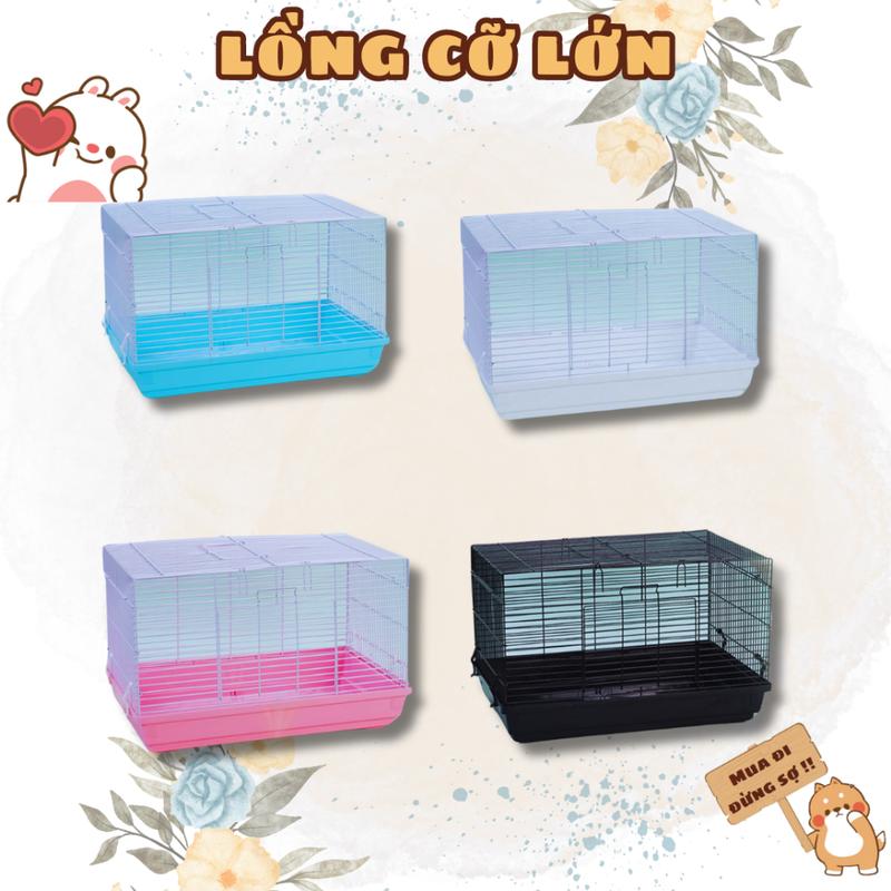Lồng nuôi Hamster Bọ Ú (Chuột Lang) Thỏ cảnh cỡ lớn đầy đủ màu sắc (Có lưới cách đáy)