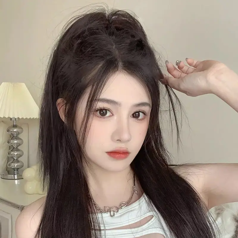 Kẹp Tóc Giả, 30cm, Mô Phỏng, Tóc Đuôi Ngựa Cao Bồng Bềnh Kẹp Tóc Giả, Phụ Kiện Tóc Nữ 7