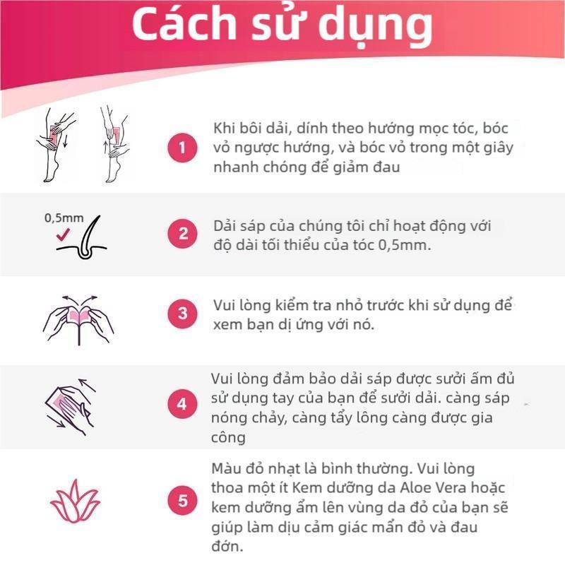 [SIÊU DÍNH] 20 Miếng Wax Lông Không Đau - 3 Giây Đánh Bay Lông Tay Chân 5