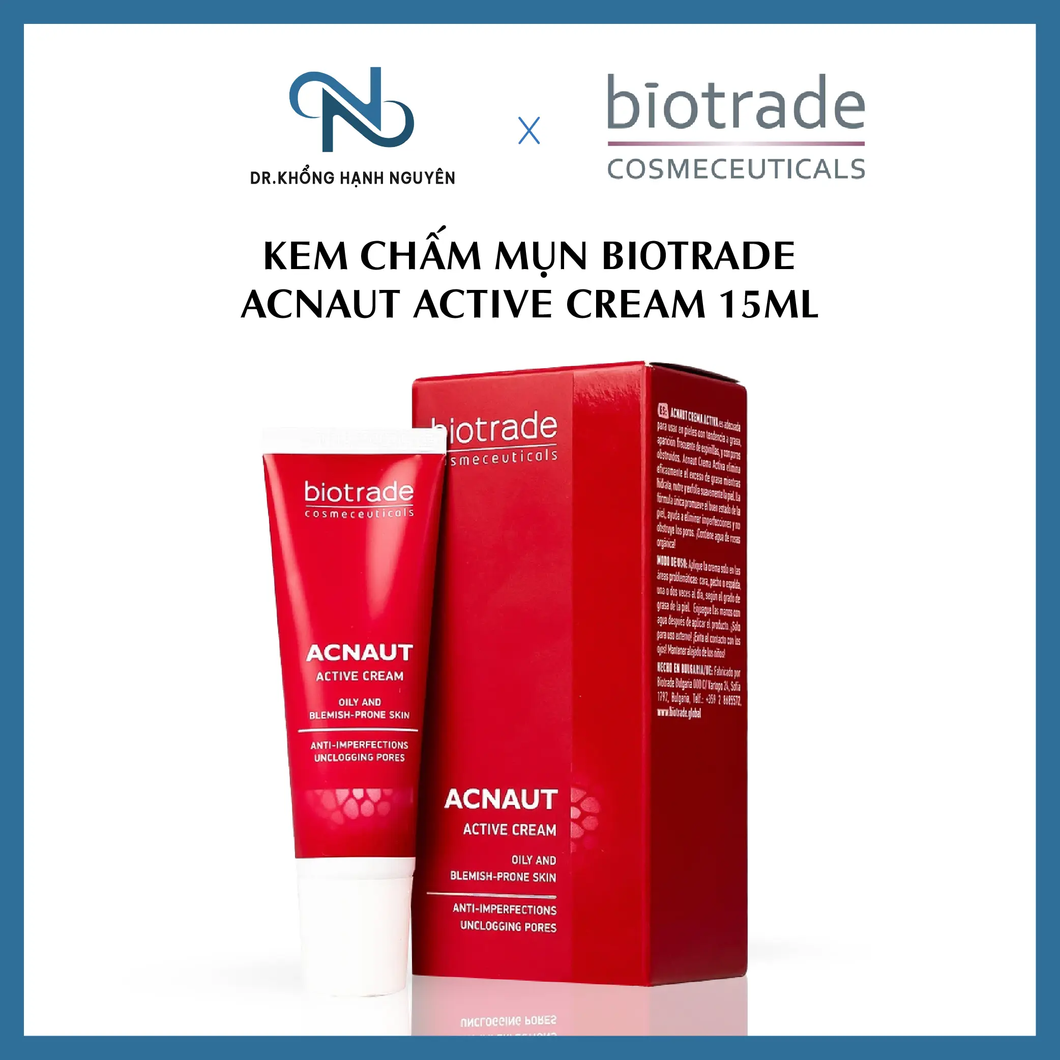 Kem Giảm Mụn Biotrade Acnaut Active Cream
