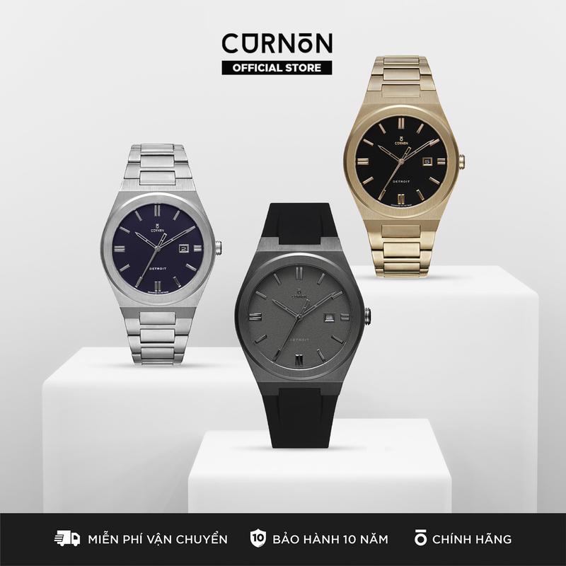 Đồng Hồ Nam Curnon Detroit - Dây Kim Loại/ Dây Cao Su Chính Hãng Kèm Lịch Số Thể Thao Dễ  Đeo Tay