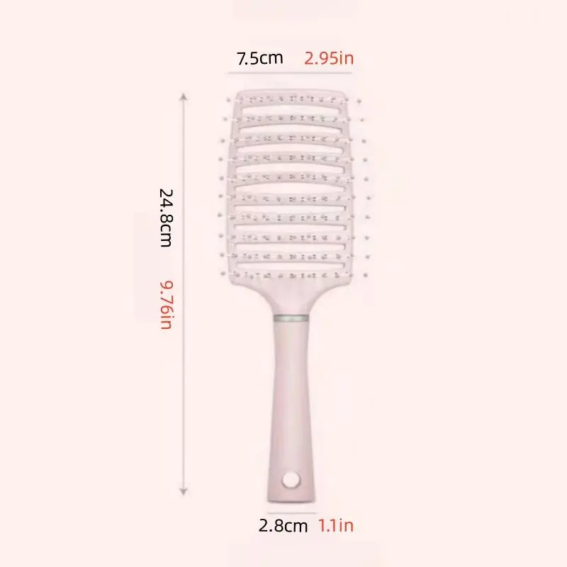 Hollow-out Design Hair Brush, 1 Count Scalp Massage Comb, Curly Hair Detangling & Styling Tool 1