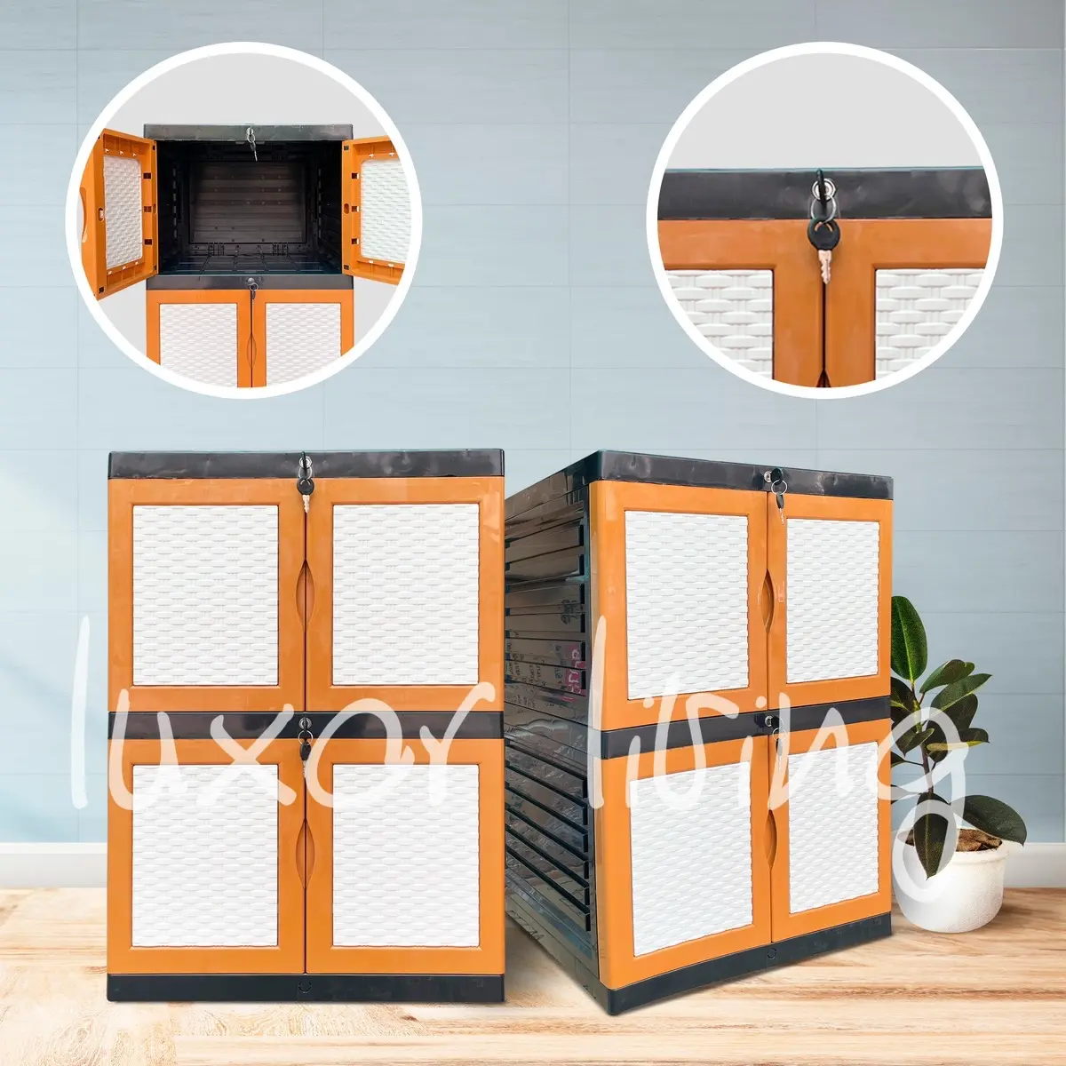 Lemari Plastik Kunci Susun 2 MIni Furniture