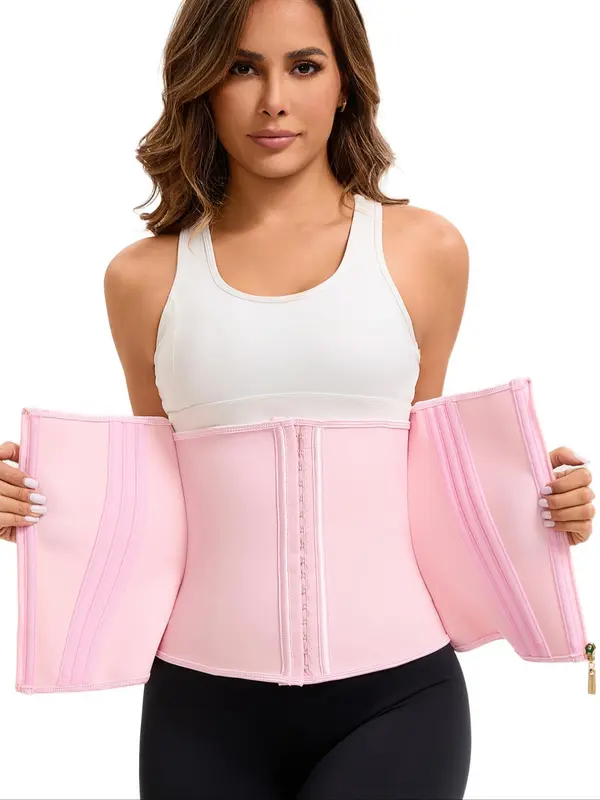 Women's Solid Color Zipper Waist Trainer, Breathable Tummy Control Shapewear Belt, Waist Cincher for Women, Shapewear for Daily Wear 3