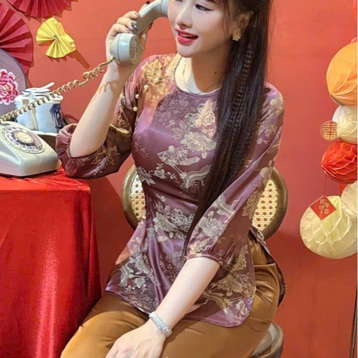 SÉT BỘ LAM,BỘ LAM ĐI CHÙA, BỘ LAM ÁO KÈM QUẦN CHẤT VẢI GẤM TỐ NGA CAO CẤP ĐỦ SIZE S,M,L,XL,XXL 4