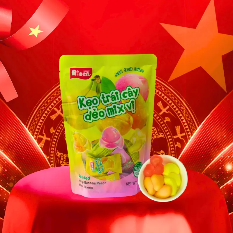 Kẹo Dẻo Trái Cây Mix Vị Gói 250g - Risen Việt Nam Ăn Vặt Candy Snack Chua
