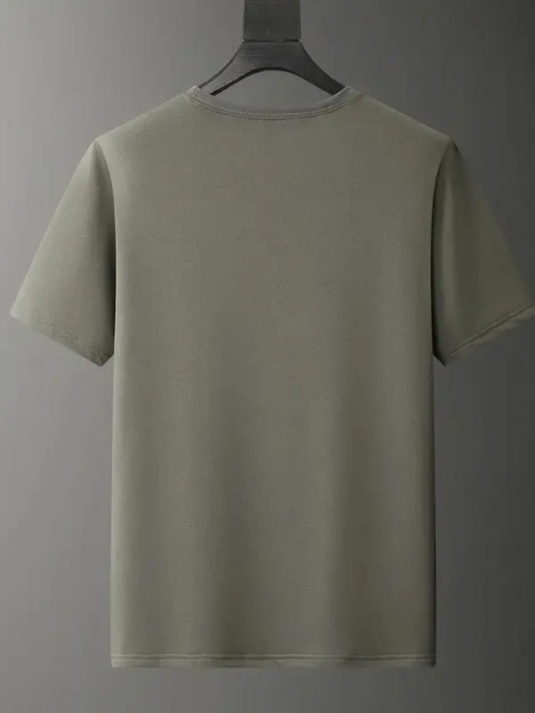 Men's Regular Fit Solid Round Neck Short Sleeve Tee Summer Clothes, Plain Crew Neck T-shirt for Men, Casual Comfy Knitting Mens Tracksuit Top for Summer Travel 6