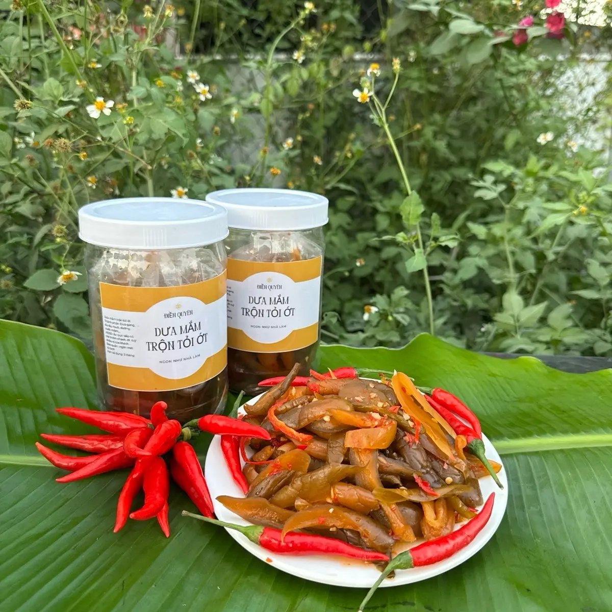 [DEAL TỐT] combo 1kg dưa mắm trộn tỏi ớt 2 hủ