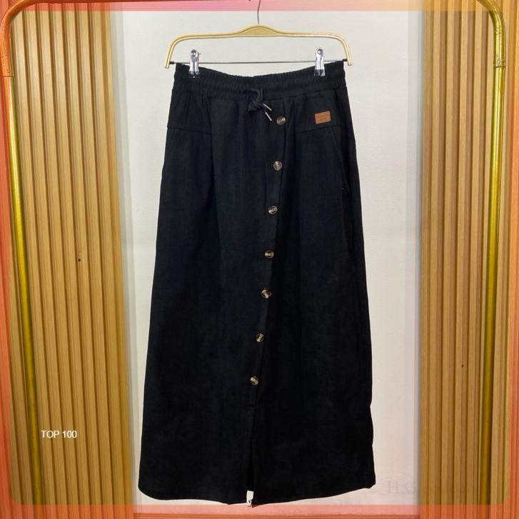 ROK PANJANG CORDUROY / ROK CORDUROY KANCING / ROK WANITA Casual 4