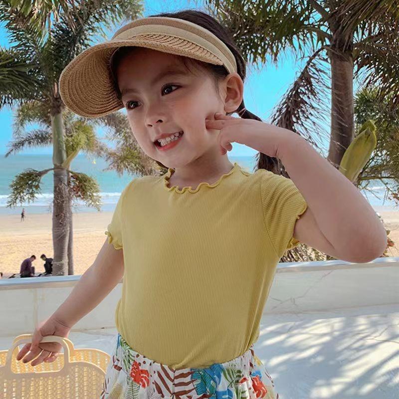 Product Introduction of Boboho – Atasan Kaos Anak Perempuan Lengan Pendek / T-shirt Polos Sutra Es / Kaos anak Fashion 6