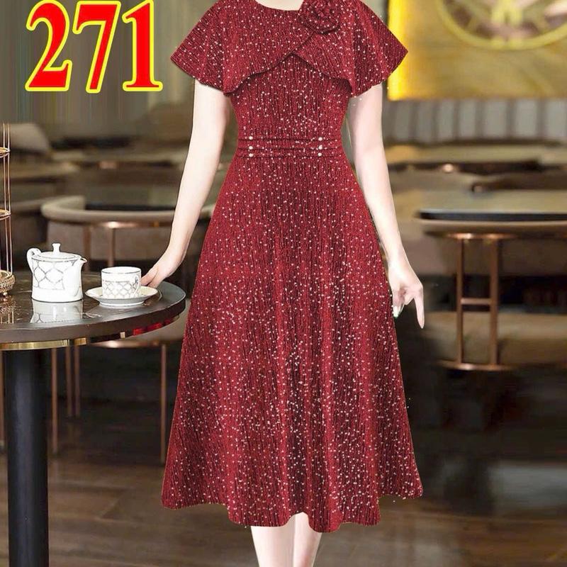 M271 Đầm xinh tặng mẹ chất thun nhủ dệt kim cao cấp 2