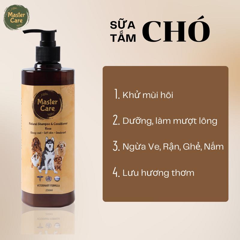 Sữa Tắm Khử Mùi Hôi Cho Chó - Sữa tắm MasterCare Ngăn Ngừa Ve Ghẻ Nấm Lưu Hương Thơm Lâu Dung tích 50ml/250ml/500ml
