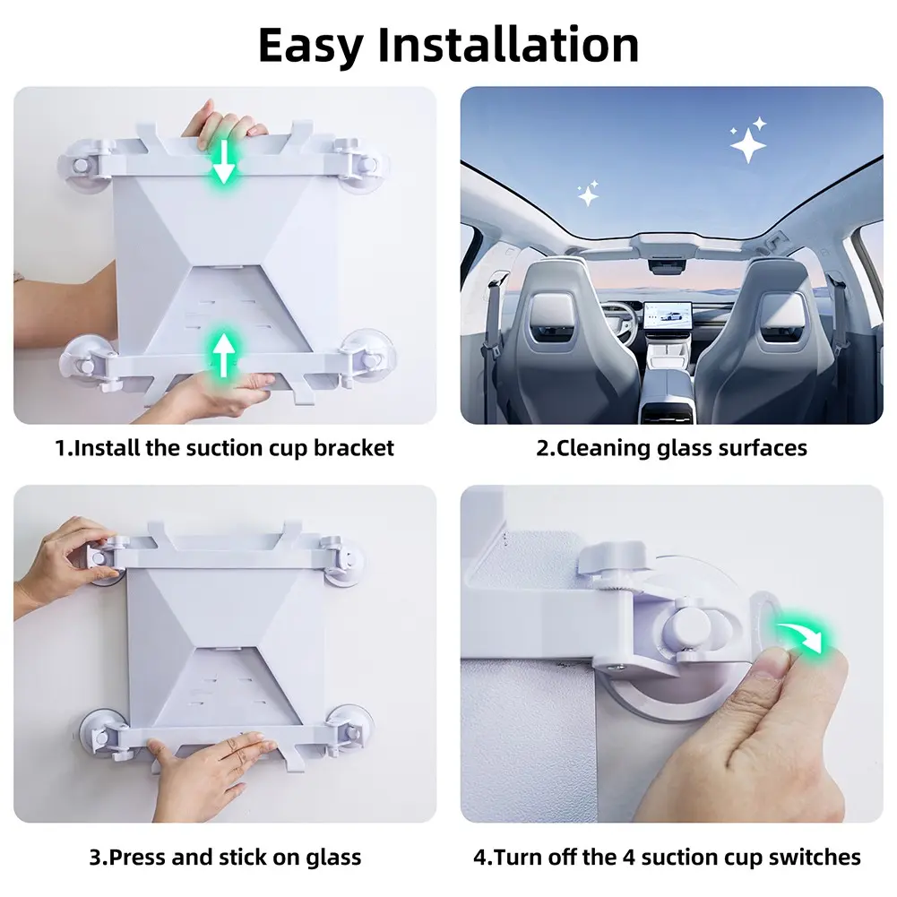 Strong Suction Cup Mount for Starlink Mini - Dual-Mode Installation for Cars