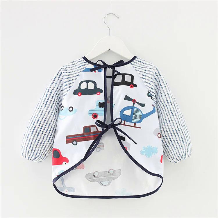 Product Introduction of Newborn Baby Bibs Blouse Waterproof Long-sleeved Reverse Dressing Infant Eating Clothes Apron Bib Protective Clothing 0-2Years 10