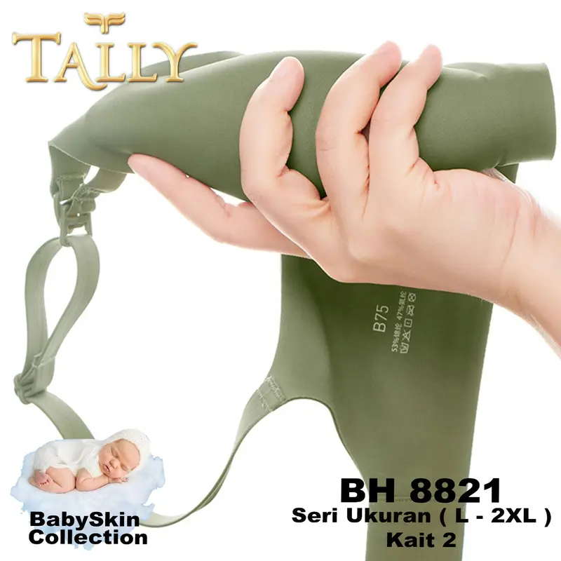 TALLY BH 8821 Bra Wanita Bra Menyusui Tanpa Kawat Busa Tipis Bahan Seamless Kait 3 Bra Maternity Pakaian Dalam Wanita Ibu Hamil Busui 3
