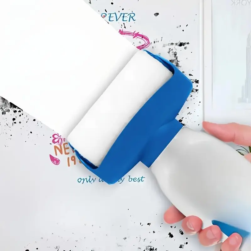 4-Inch Reusable Paint Roller Brush, Handheld Refillable Bottle Applicator for Home Decor, Graffiti, Arts & Crafts
