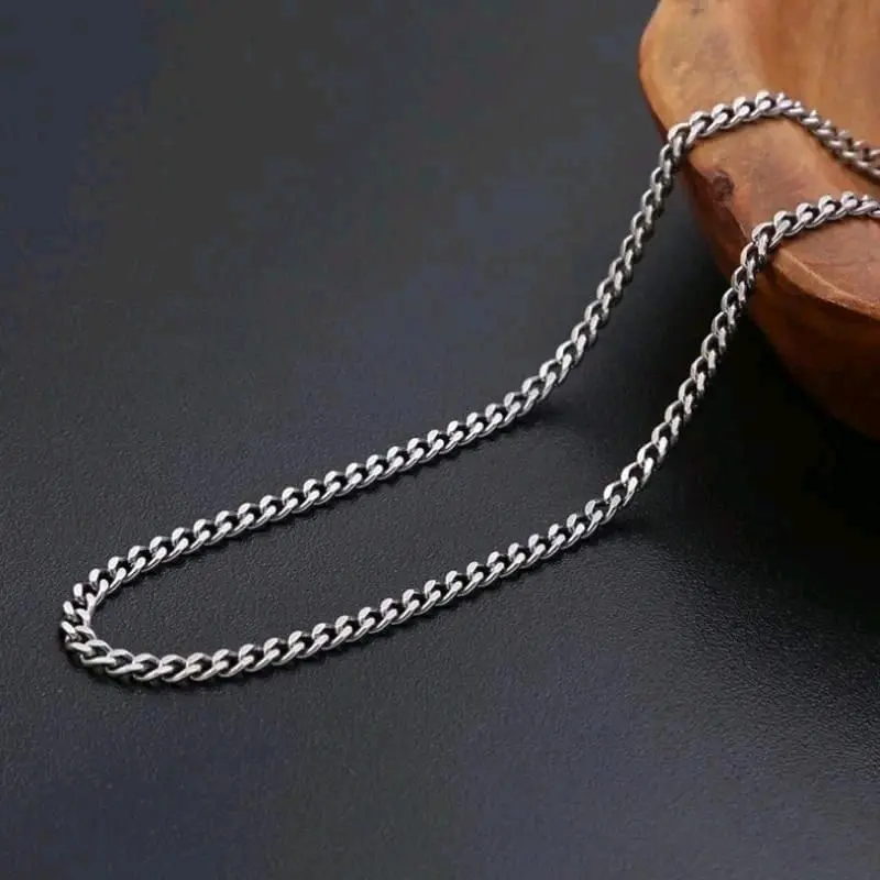KALUNG RANTAI KECIL TITANIUM ANTI KARAT ANTI LUNTUR SILVER Chain