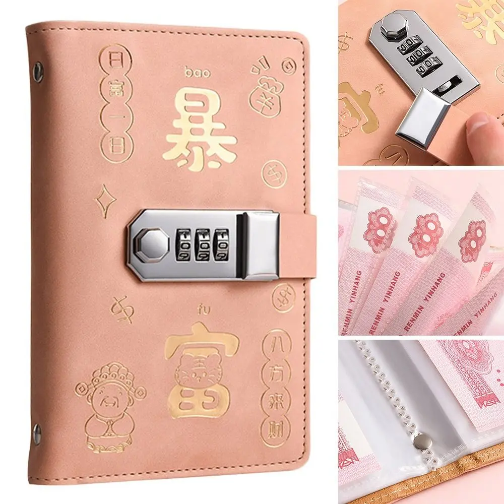 Funny Save Money 100 Envelopes Money Saving Challeng Get Rich Overnight With Password Lock Savings Challenges Sheets Reusable PU Budget Binder Couples
