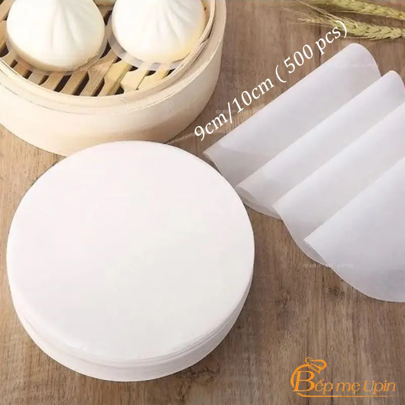Sét 500 tờ giấy nến lót bánh bao giấy lót bánh bao tròn