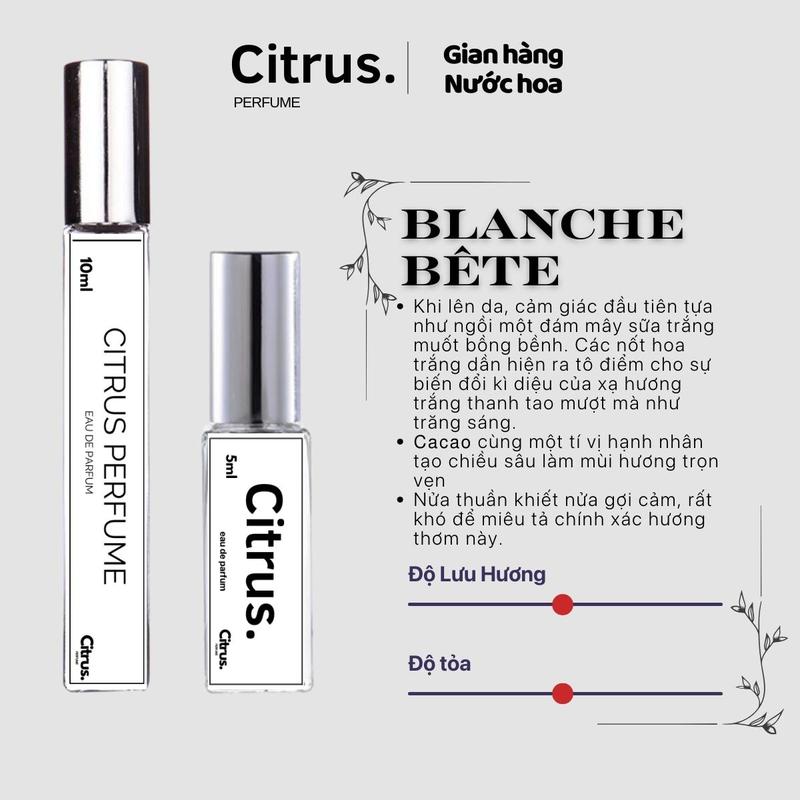 (5/10ml) Nước hoa nữ Blanche Bete Niche Pháp Women Cosmetic Perfume Xịt Thơm Tea