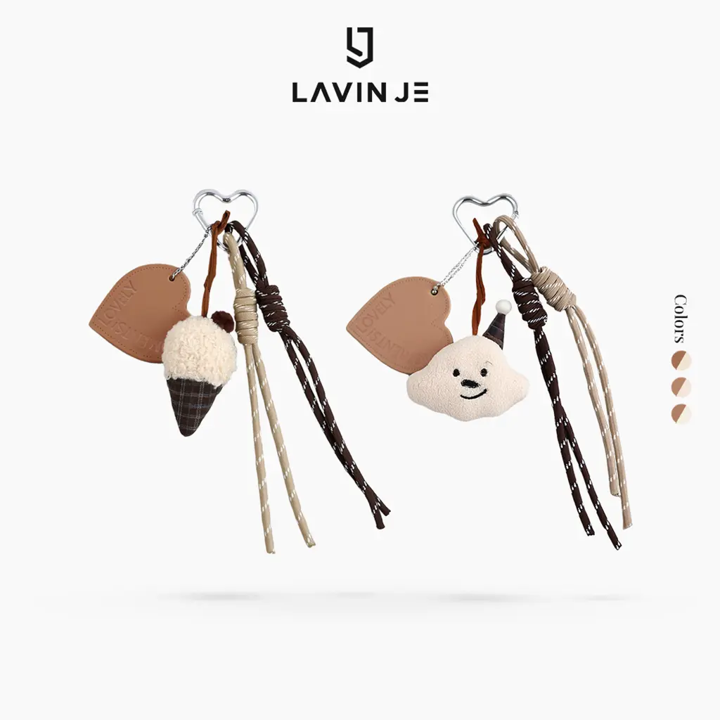 LAVIN JE Bag Charm Puffy Gantungan Tas Lucu Gantungan Tas Estetik G1109