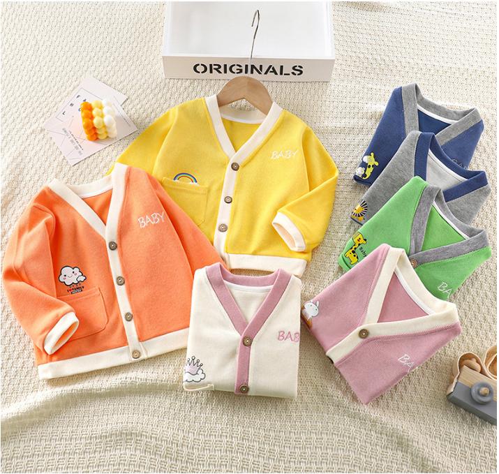 Áo khoác thu đông bé trai bé gái, Áo khoác Cardigan cho bé 6-20kg - Q3 áo  khoác