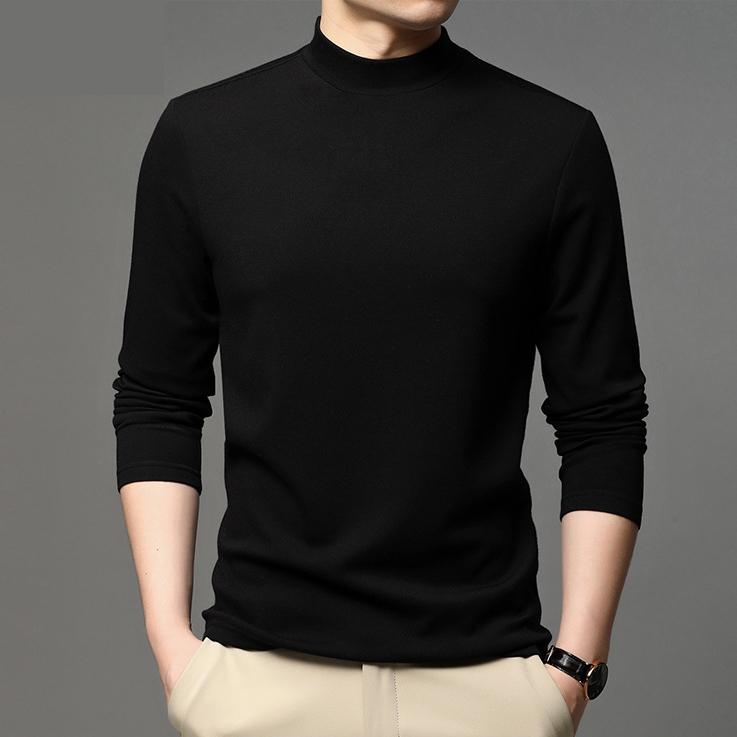 Áo giữ nhiệt nam lót nỉ cổ cao 4cm co giãn 4 chiều thời trang siêu ấm ABANDON N11