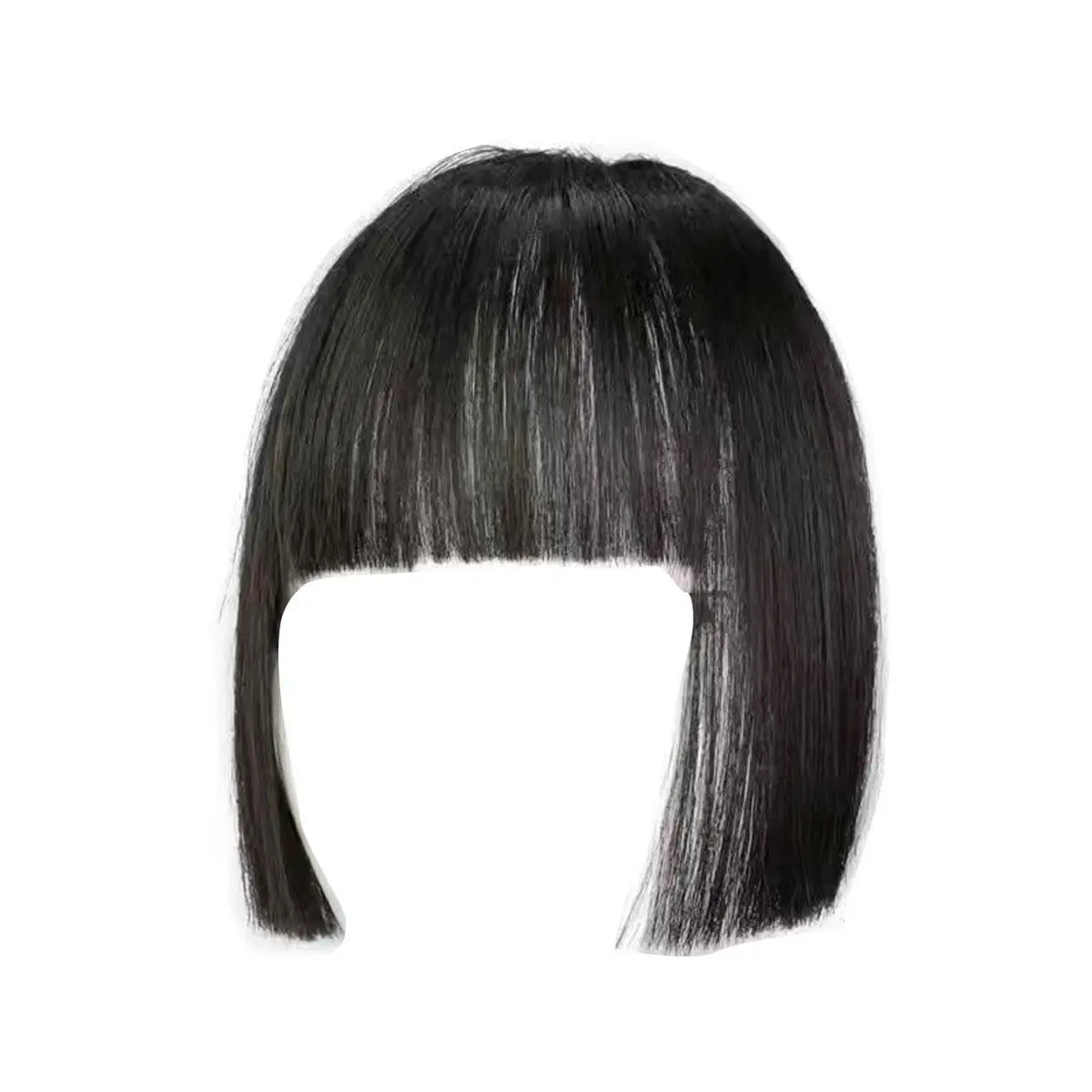 Real Hair Princess Fake Bangs Wig Piece Student Girl Fake Bangs Invisible Natural Forehead Wig