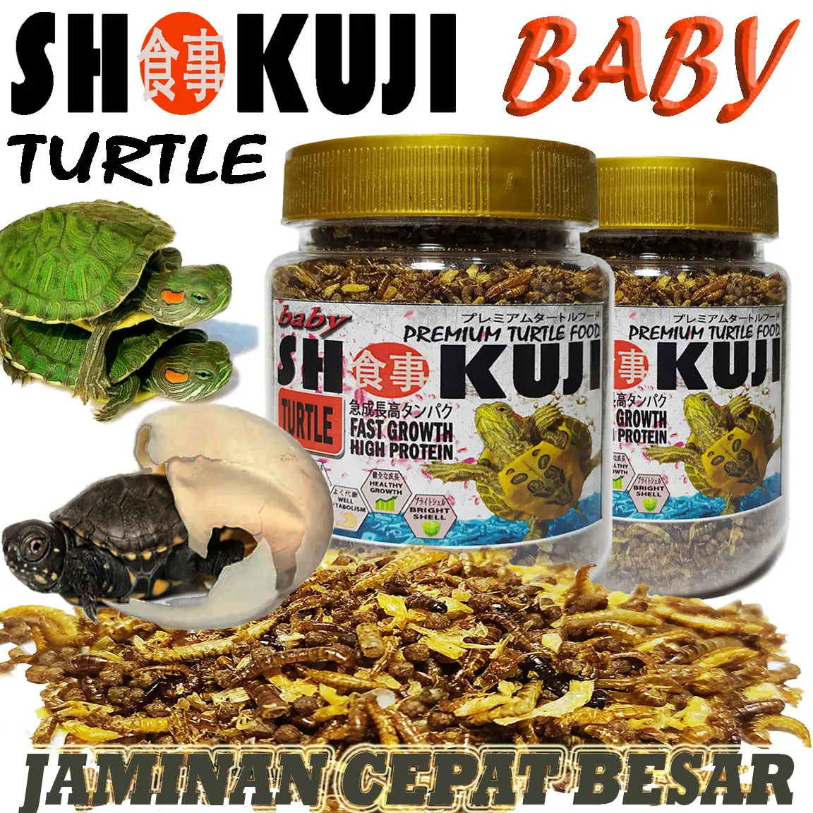 SHOKUJI TURTLE BABY FOOD PAKAN PELET RES BRAZIL ALIGATOR KURAKURA AMBON DAMER MONBI PIPUT TURTLES MAKANAN ANAKAN KURA AIR CST RAZOR