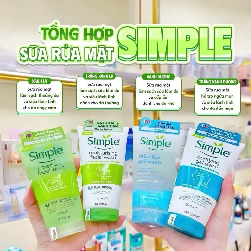 ￼Sữa Rửa Mặt Simple 150ml