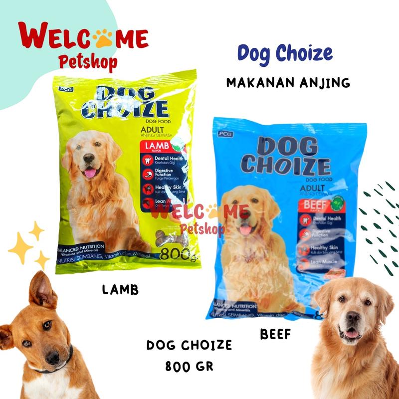 Dog Choize 800g Lamb Beef Makanan Anjing Adult Dog Dry Food Pakan 0