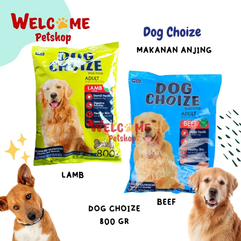 Dog Choize 800g Lamb Beef Makanan Anjing Adult Dog Dry Food Pakan 0