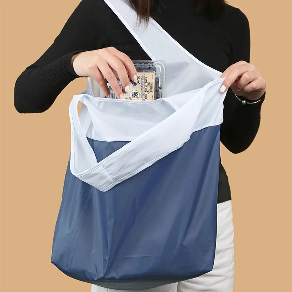 High Capacity Storage Groceries Waterproof Tote Canvas Bag Foldable Shopping Bag Shoulder Bags Recycled Eco-friendly Shopping Bag