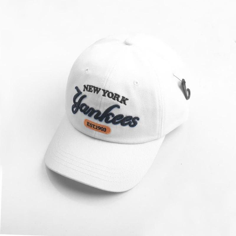 2025Mau moi Mũ lưỡi trai phối jean logo chữ thêu phong cách unisex 3