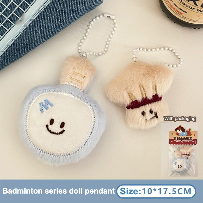 Product Introduction of Dây Chuyền Chìa Khóa Tennis Cầu Lông, Thiết Kế Nhồi Bông Hoạt Hình, Bồng Bềnh Và Dễ Thương, Búp Bê Nhồi Bông Mềm Mại Và Sáng Tạo, Trâm Cài, Mặt Dây Chuyền Ba Lô, Phụ Kiện Trang Trí 24