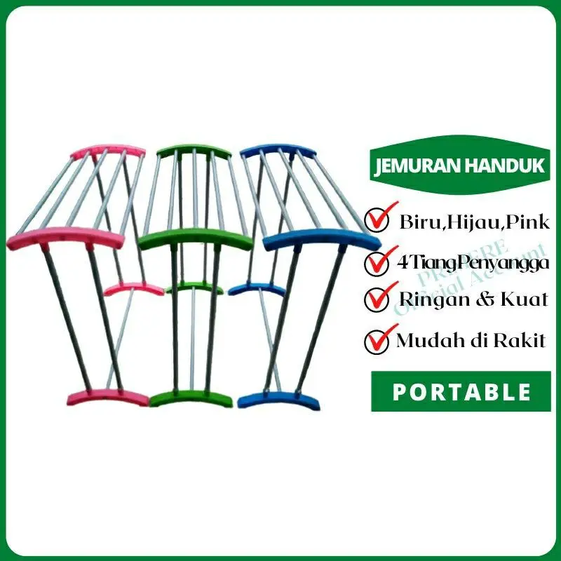 [COD] JEMURAN HANDUK/RAK HANDUK JEMURAN DUDUK 2 KAKI 2