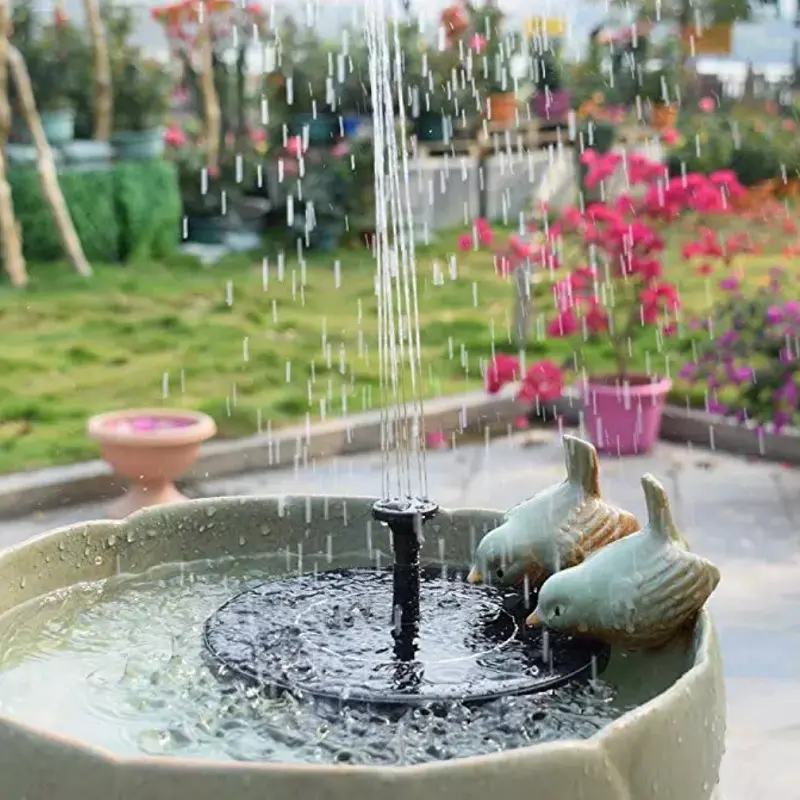 Vận Chuyển Trong Vòng 24 Giờ Đài Phun Nước Năng Lượng Mặt Trời Tròn Hồ Bơi Ngoài Trời Đài Phun Nước Bồn Tắm Chim Sân Vườn Nổi Máy Bơm Nước Đài Phun Nước 0