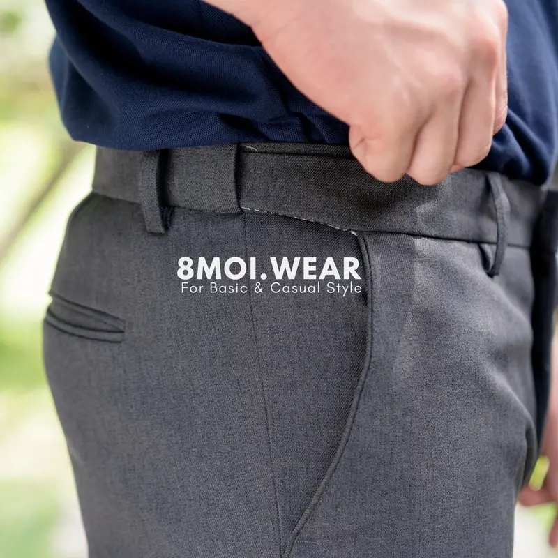 8MoiWear Celana Ankle Pants Cowok Slimfit Elastis Keren Melar 4