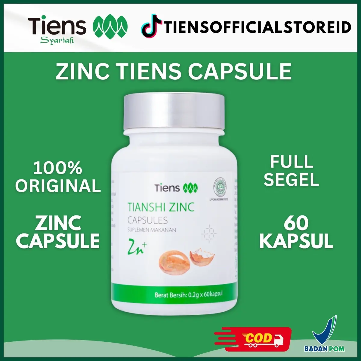 Tianshi Zinc Capsules - Suplementasi Zinc bisa untuk A Anak dan Dewasa