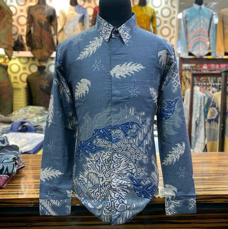 Kemeja batik pria Premium lengan panjang bahan doby lapis furing hero 3