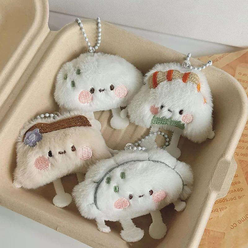 Dây Chuyền Chìa Khóa Bánh Bao Nhân Tạo Nhồi Bông Thiết Kế Hoạt Hình, Búp Bê Sushi Búi Tóc Mềm Mại Sáng Tạo, Đồ Trang Trí Mặt Dây Chuyền, Thích Hợp Cho Ba Lô Học Sinh, Quà Tặng Bạn Bè 7