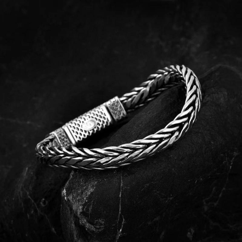 New  Chinese Style Dragon Pattern Bracelet Trendy Men's Dragon Bone Personalized Hand-woven Zodiac Dragon Chain Fashion Jewelry 1