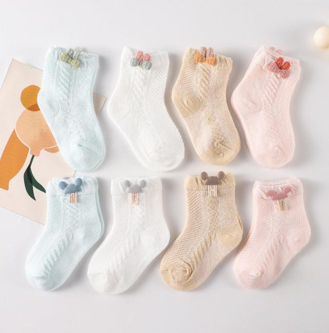 COMBO 3 Đôi tất chân cho bé sơ sinh vào mùa hè thiết kế dạng lưới thông thoáng T2