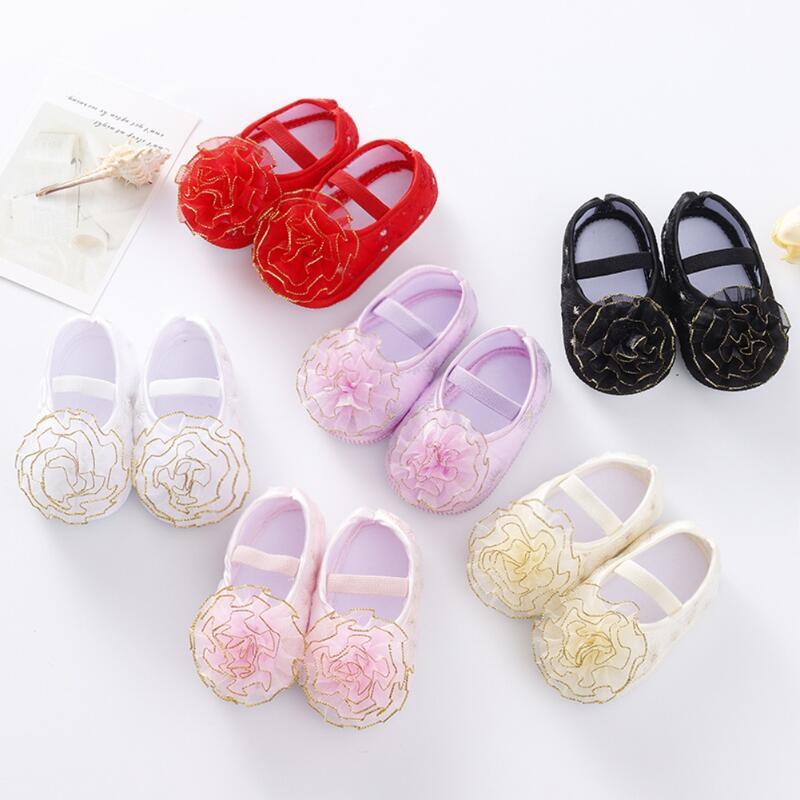 Product Introduction of 0-12 Month  Hairbands Newborn Baptism Girl Lace Toddler Prewalker Footwear Cute Baby Soft Shoes 2