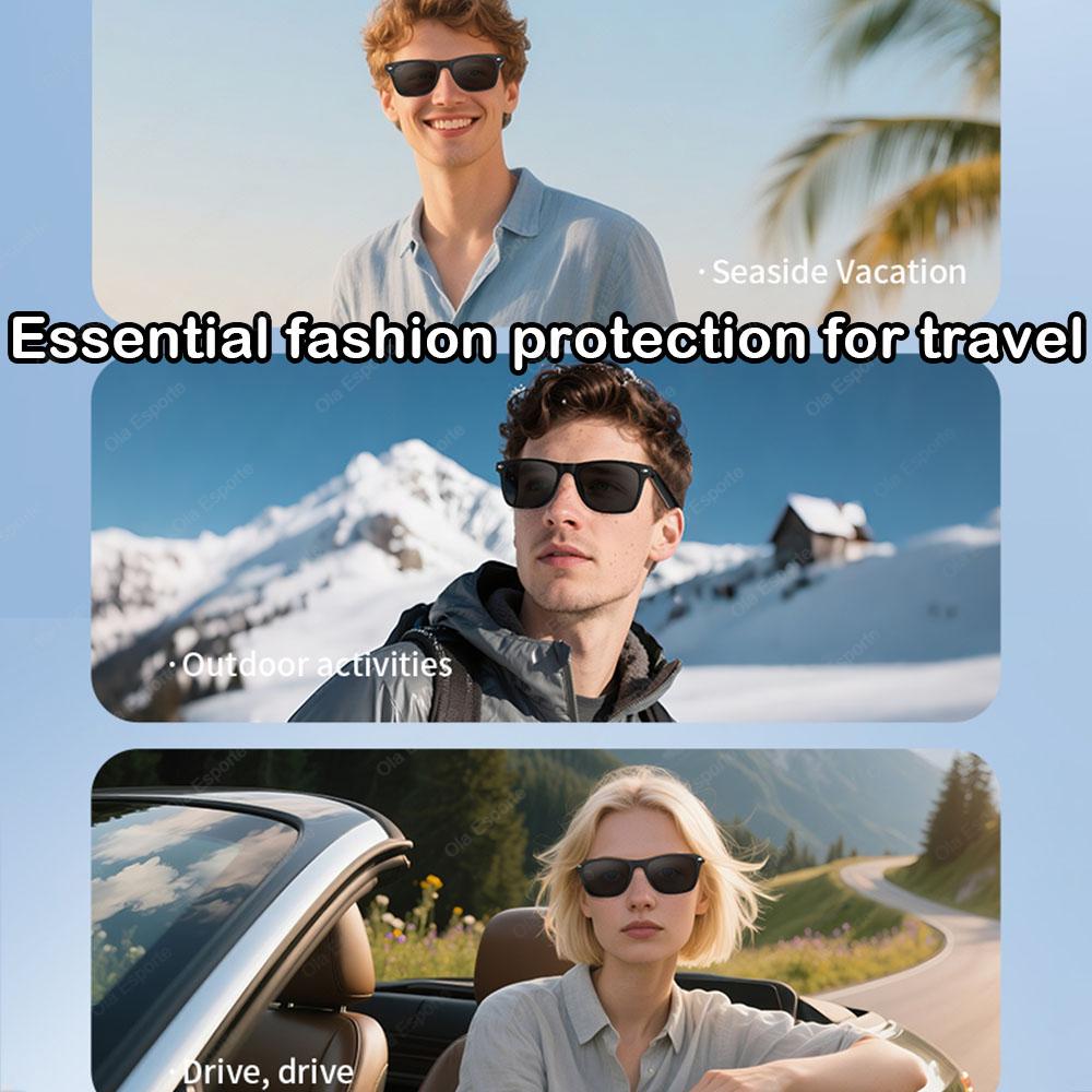 New Magnetic Smart Glasses Anti-Blue Light UV400 Polarized Sunglass Music Camera Voice Assistant Outdoor Sports Smart Sunglasses - Image 5