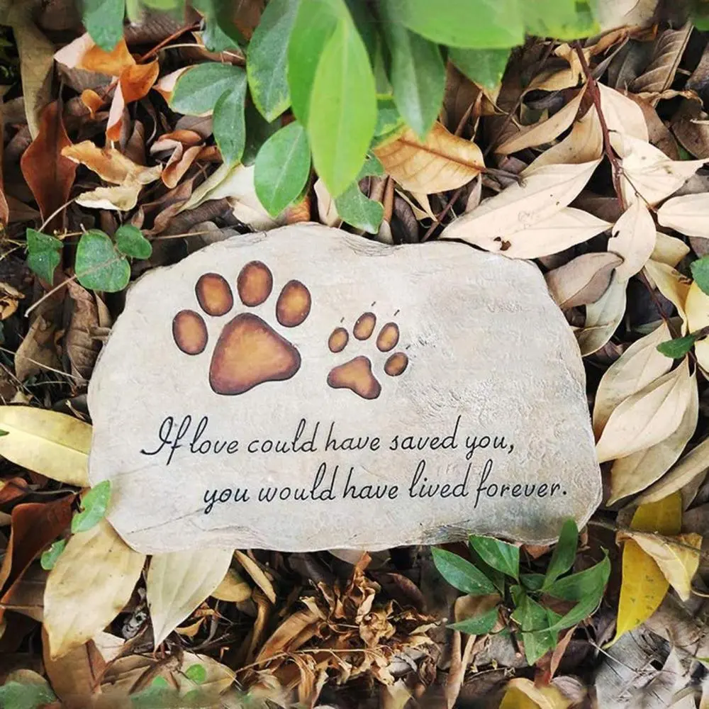Pet Memorial Stones for Dogs or Cats, Pet Dog Grave Markes Garden Stones for Outdoor Tombstone or Indoor Display, Pet Memorial Gifts