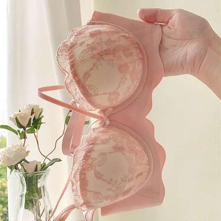 Áo Ngực Cô Gái Gợi Cảm, Có Thêu Hoa Ren, Chống Chảy Xệ, Cúp 3/4 Nâng Ngực, Đồ Lót Nữ Không Dây, Thoải Mái Và Mềm Mại, Áo Ngực Nữ, Đồ Lót 0