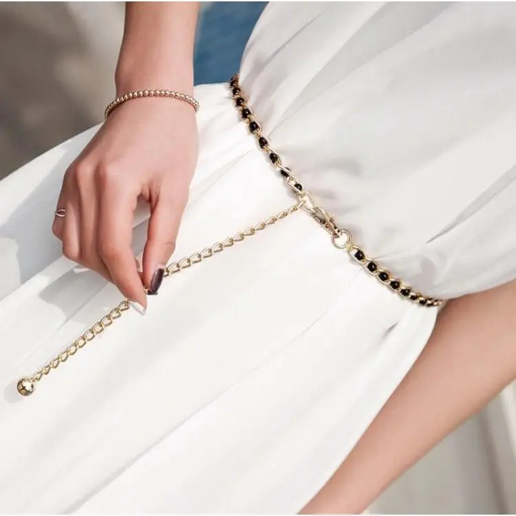 Belt Rantai VENDI - Belt Wanita Rantai Metal Pearl Rantai Ikat Pinggang Korea ...