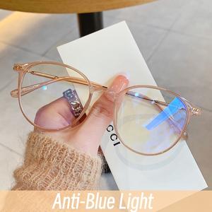 Kính Gọng Tròn, Unisex, Thương Hiệu Sang Trọng, Gọng Kim Loại, Chống Ánh Sáng Xanh, Kính Quang Học Thời Trang, Hàng Mới Về, Theo Xu Hướng Hàng Đầu.